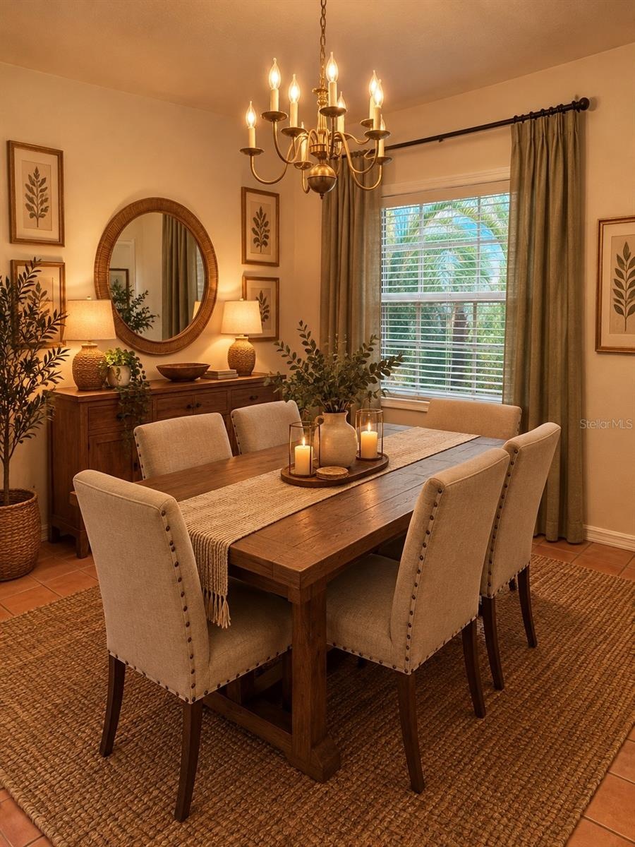 dining room virtual staged