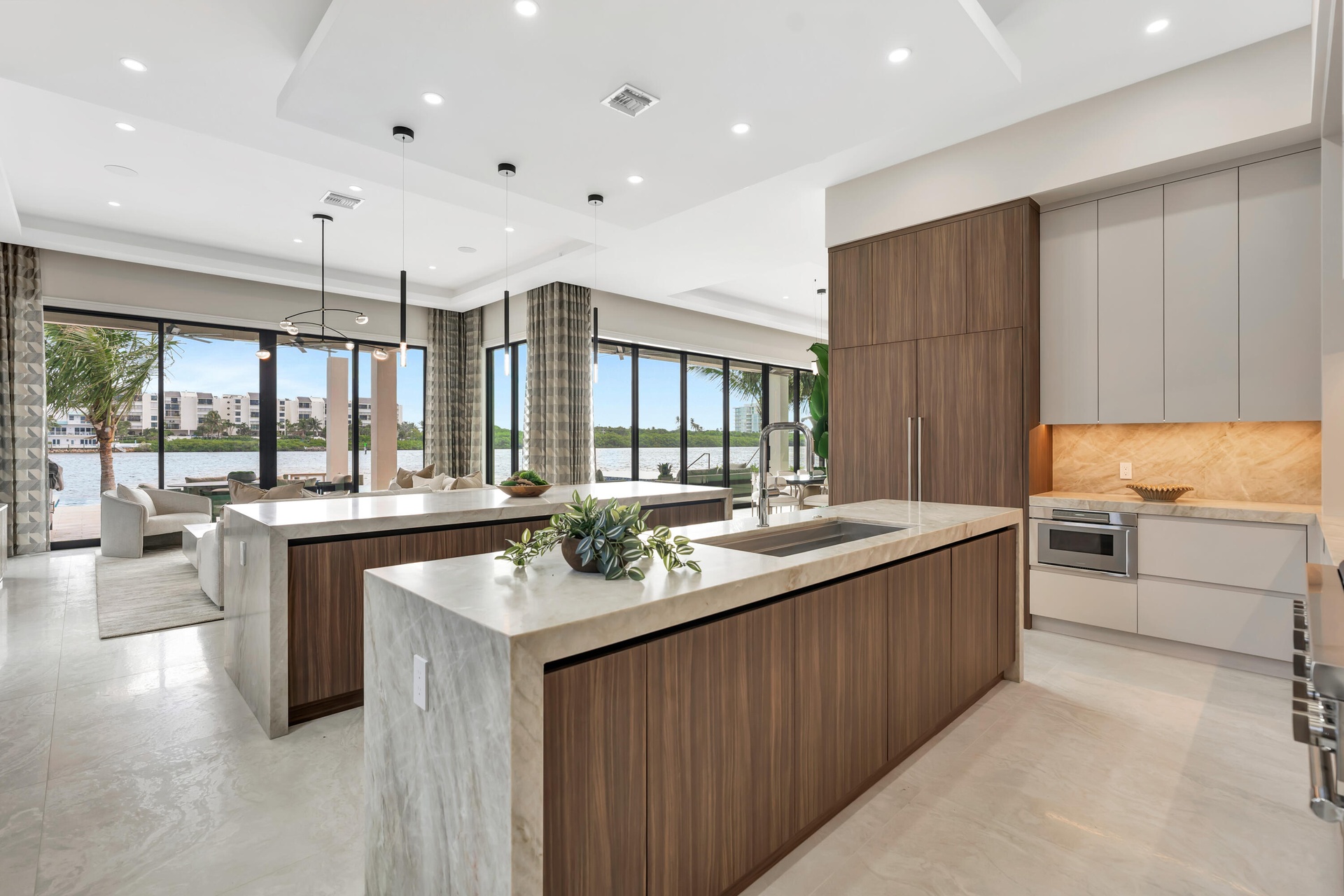 Double island kitchen with Thermador applicances