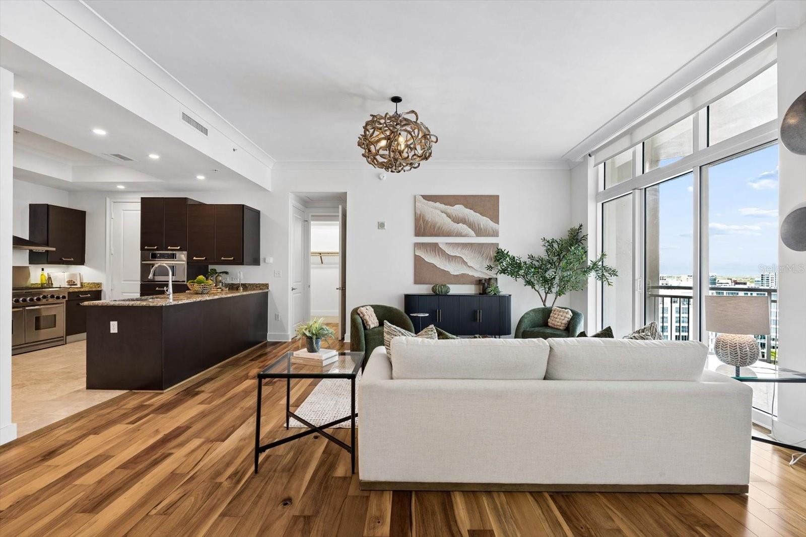Living room & kitchen view