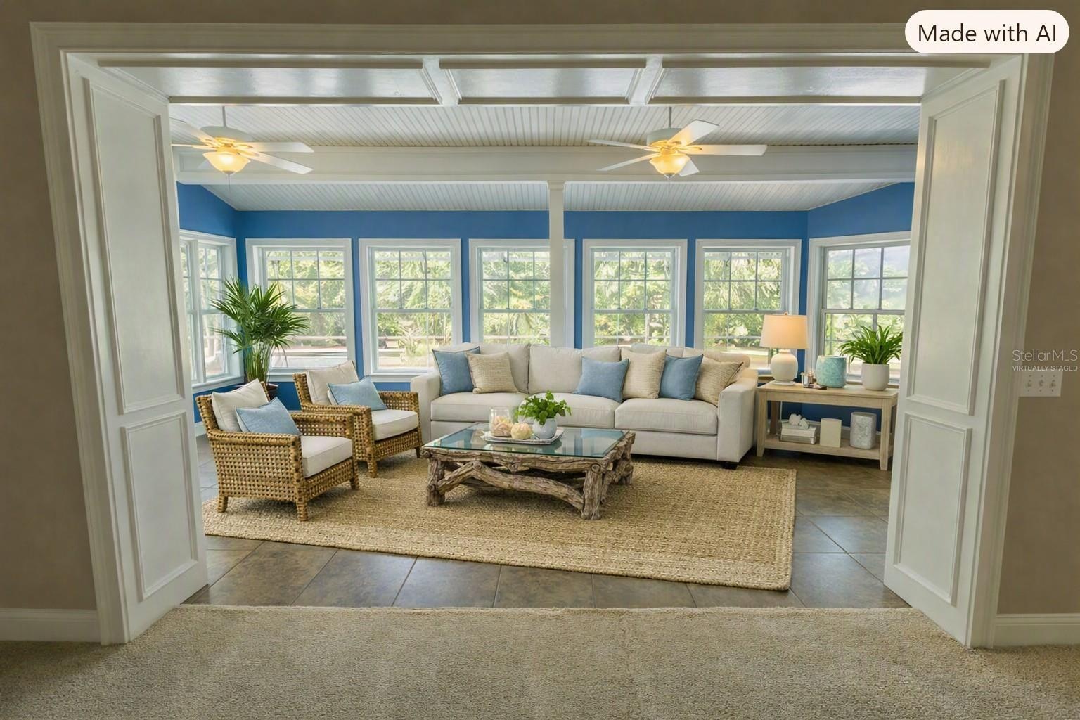 Virtually Staged Sunroom