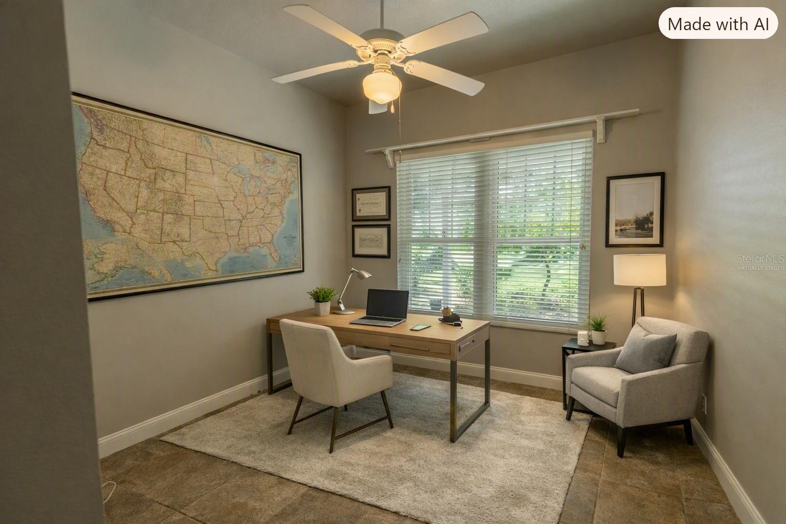 Virtually Staged Guest room 3/Office