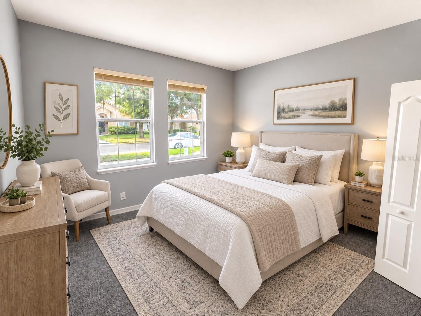 Second bedroom-staged