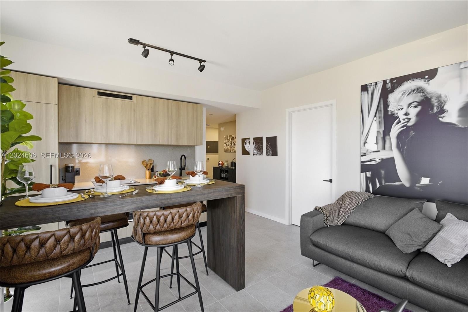 Layout Living room, dining room & Kicthen
