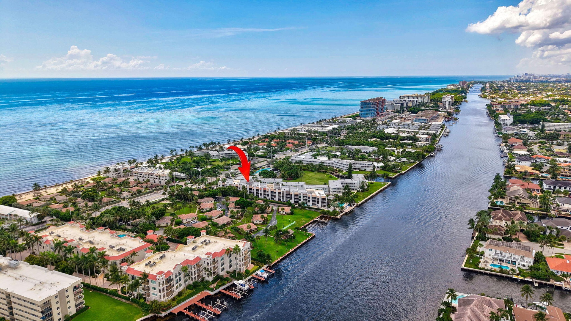 Waterfront property featuring ocean frontage and a canal system