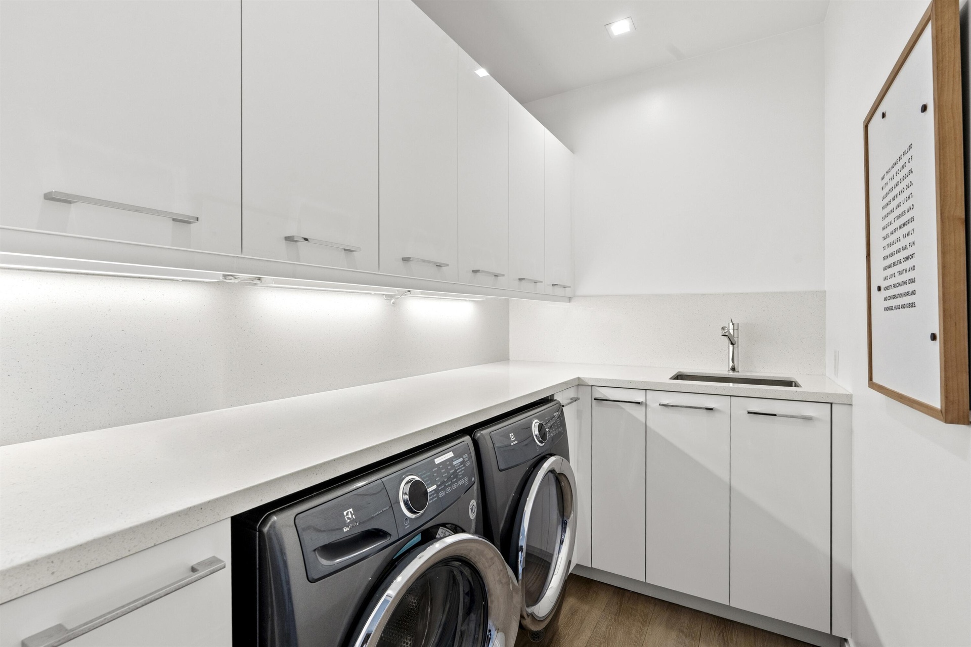 Electrolux washer and dryer on 2nd Floor for convenience