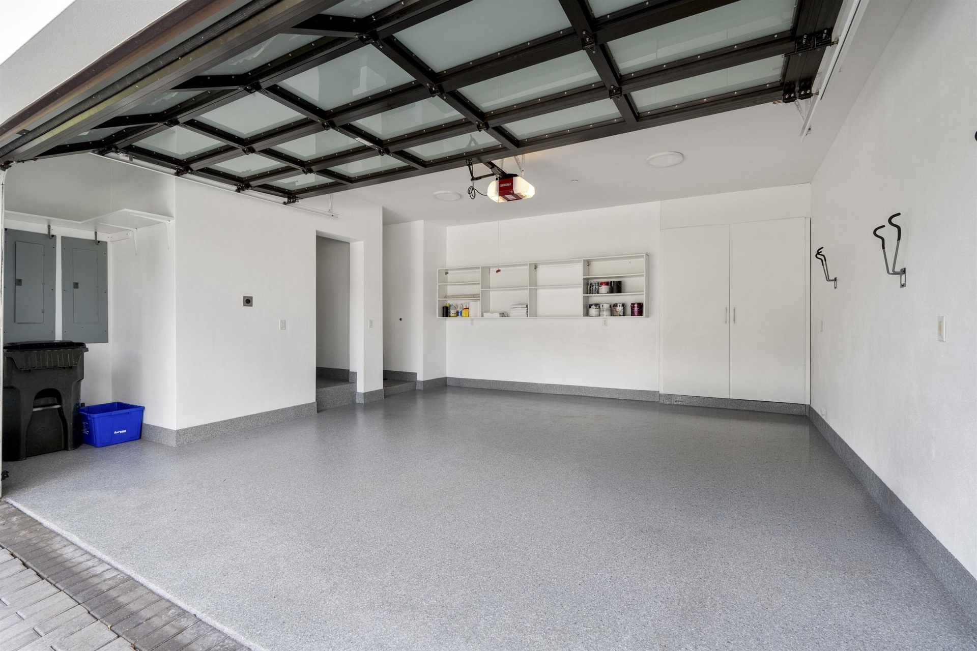 with epoxy floor and EV charger
