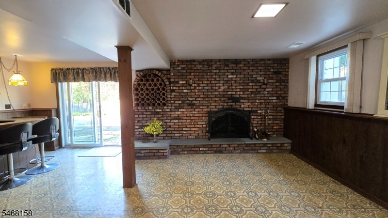 Brick Wood-Burning Fireplace