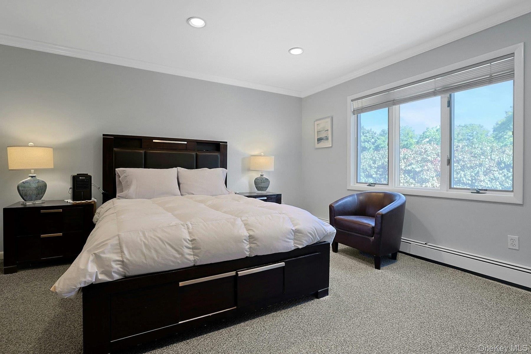 Large bedroom with walk-in closet