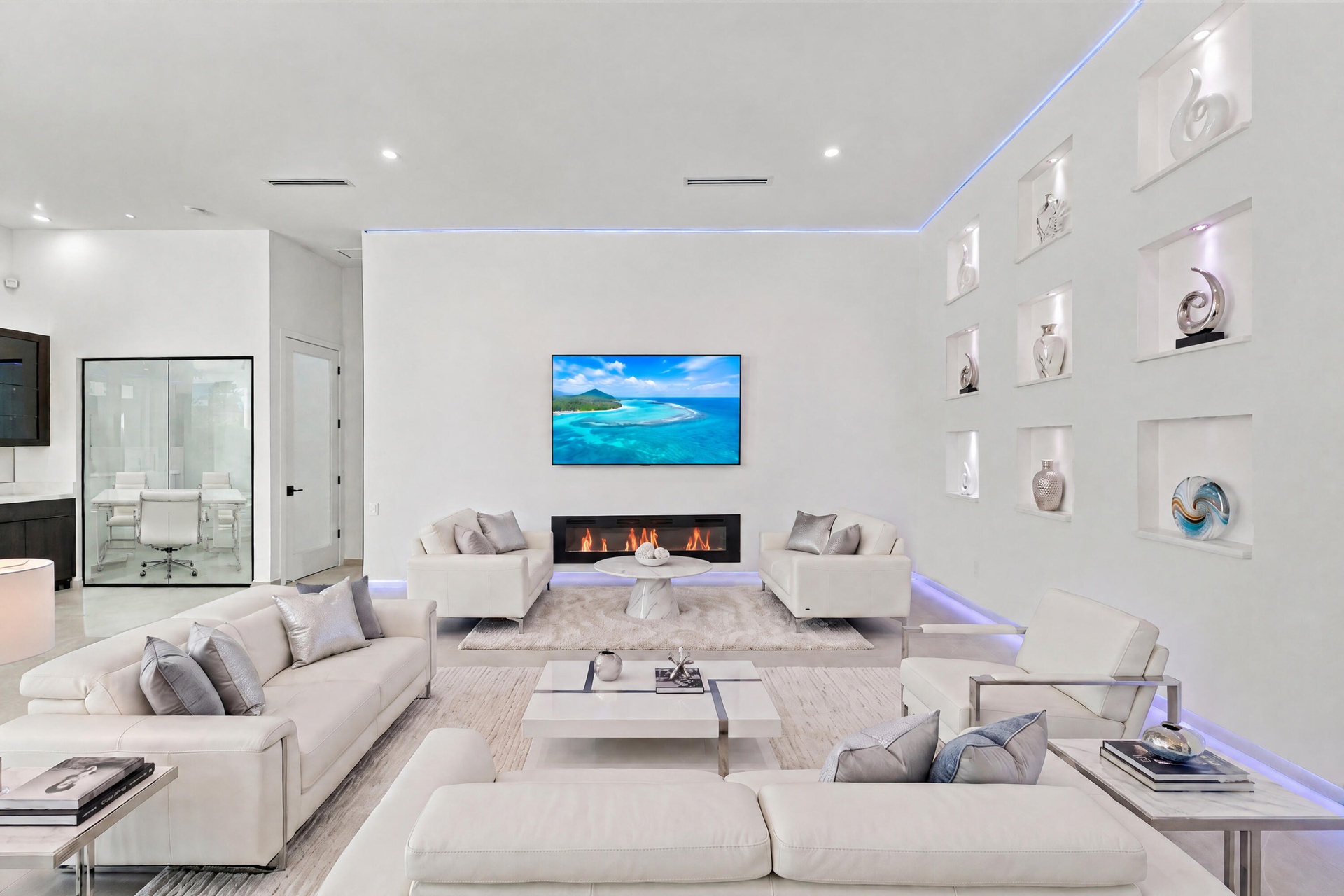 Virtually Staged. Oversized living area.