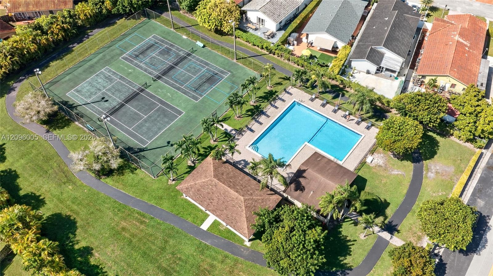 Community pool. tennis and pickleball courts
