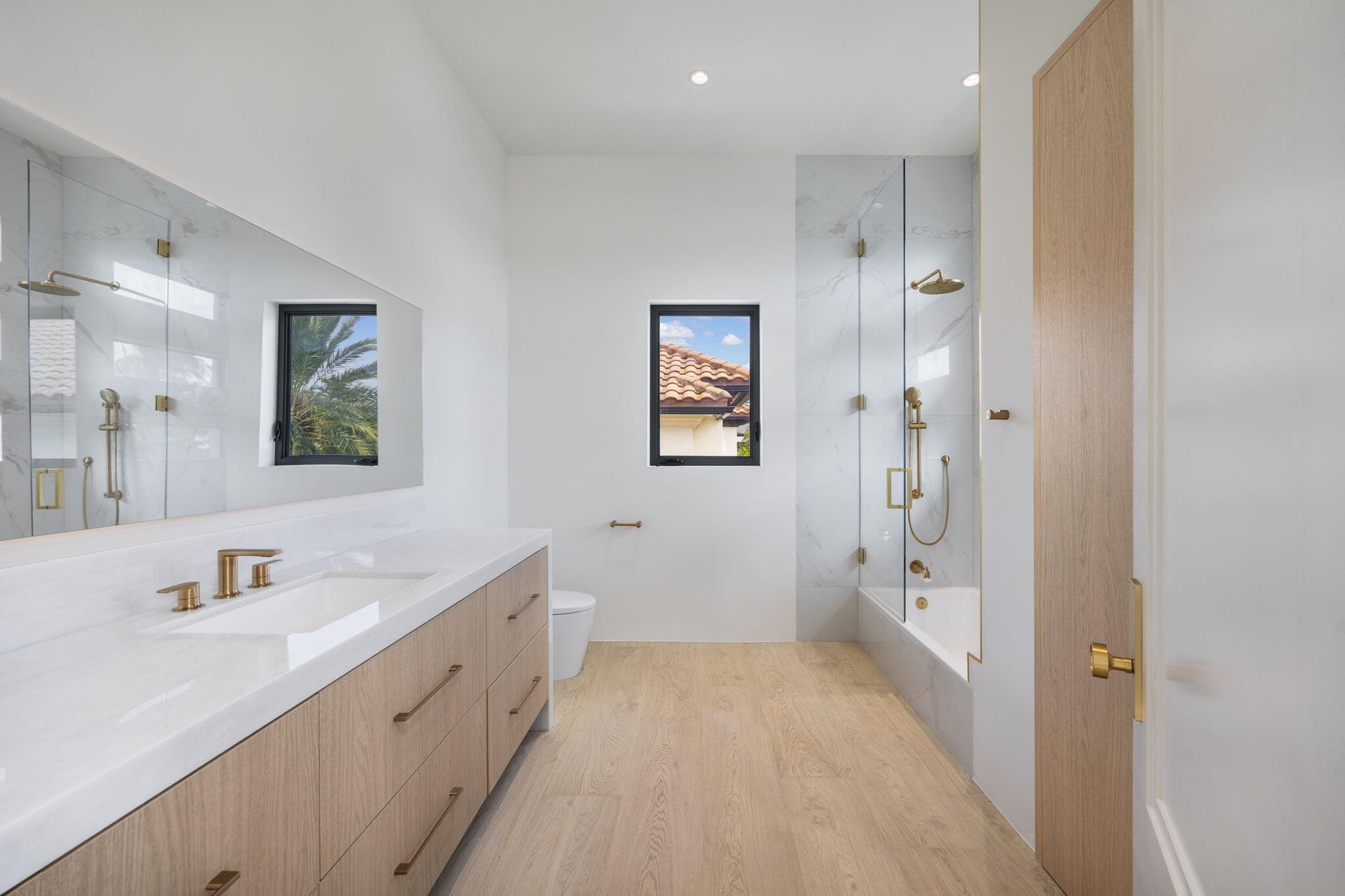 Bathroom 3 oversized vanity smart toilet w/ bathtub - 2nd floor
