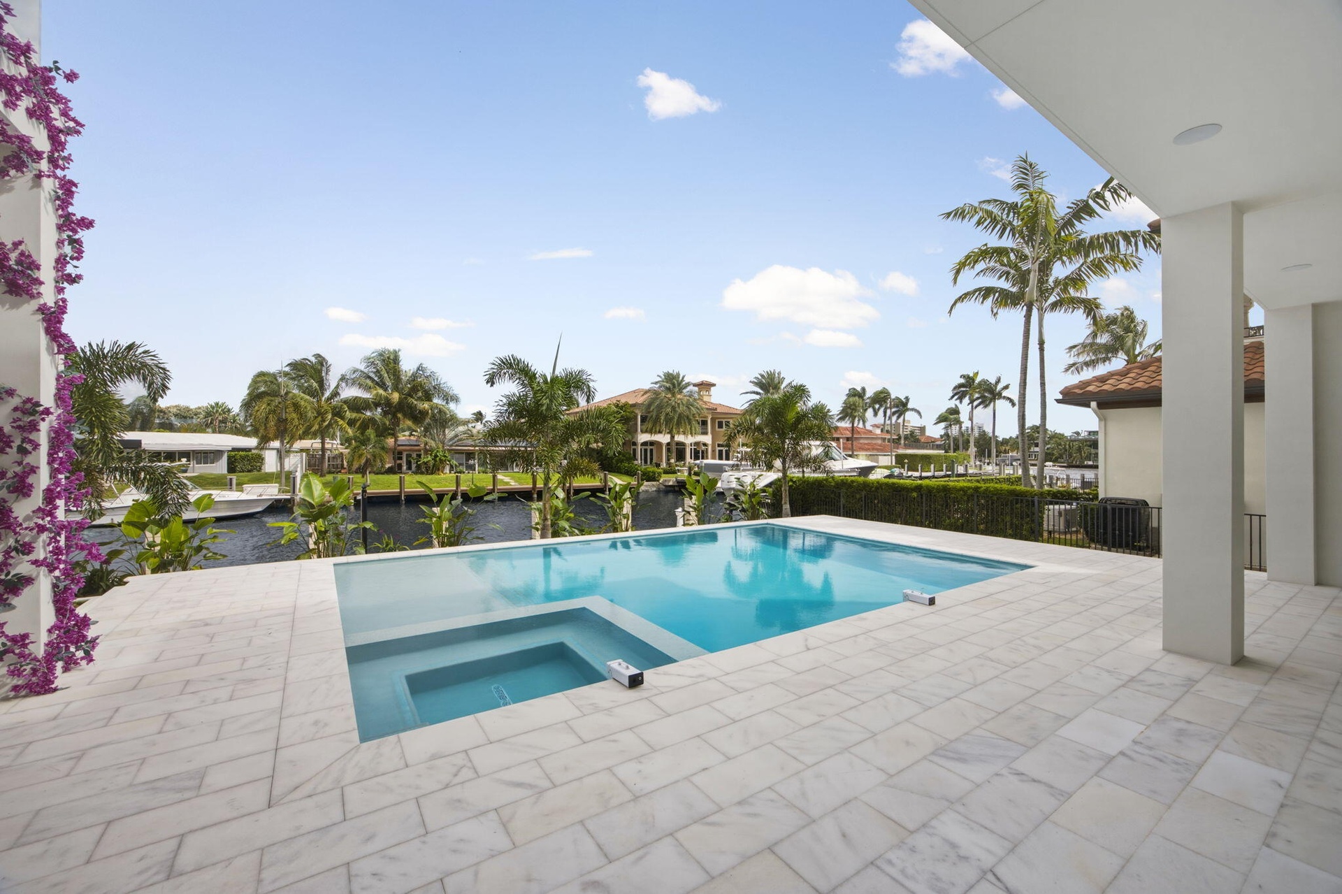 marble pavers. salt system. bubbler in sunledge.