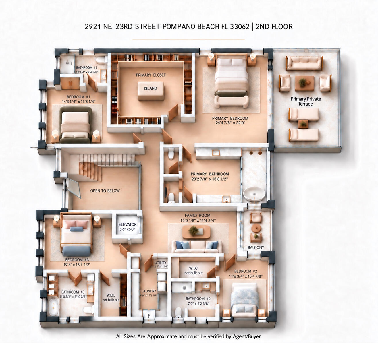 First Floor Plan virtual furniture - all sizes on floor plans are approximate not guaranteed and must be verified