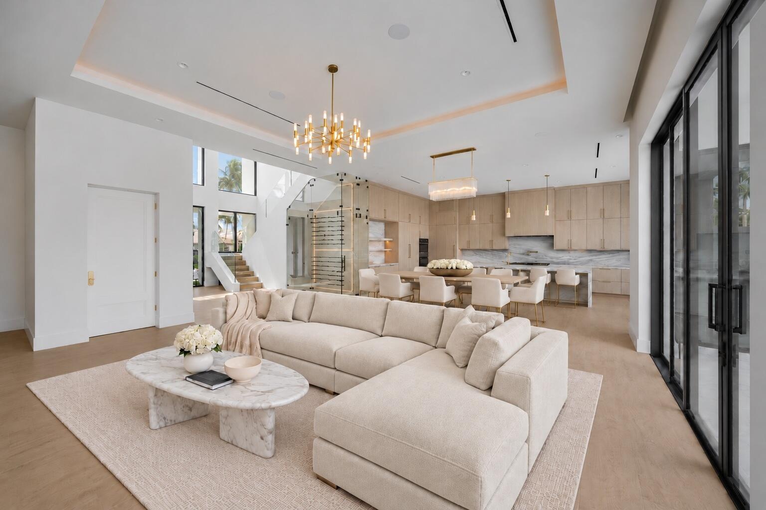 virtually staged furniture. furniture not included in purchase