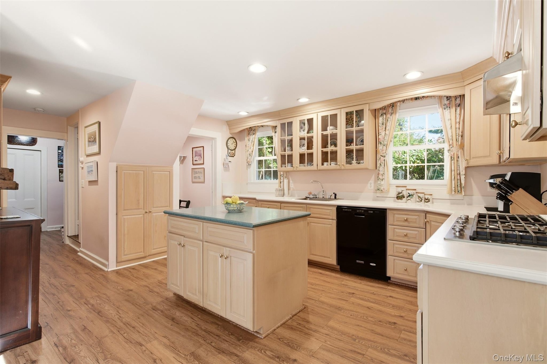 Kitchen leads to mudroom and butlers pantry