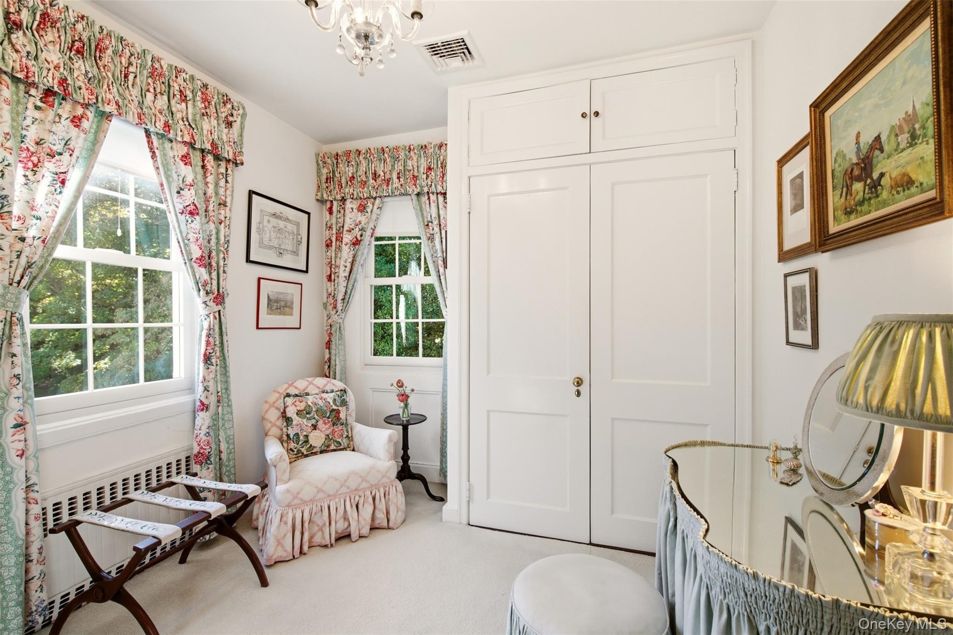 Dressing room off of primary bedroom