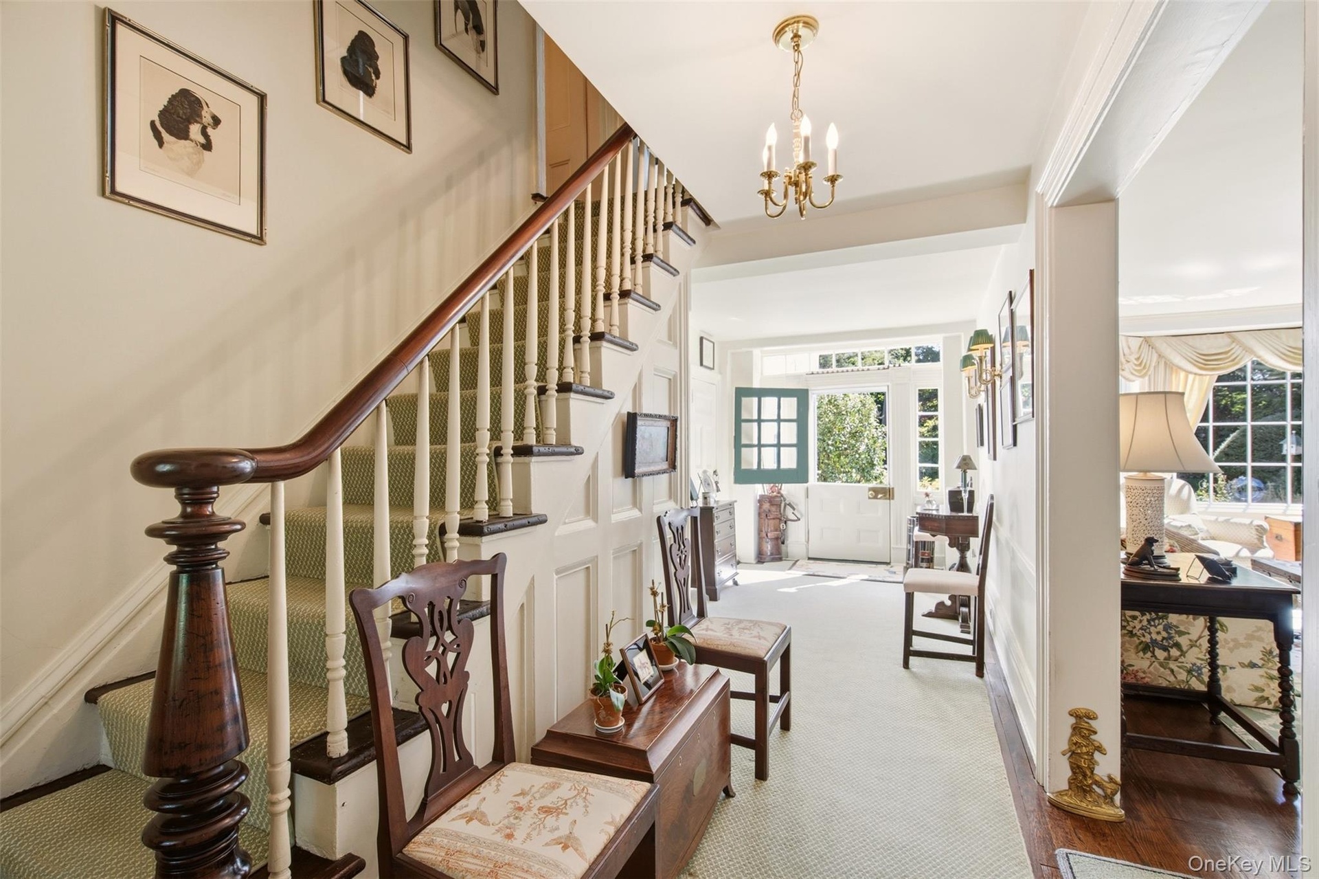 Light filled front entrance foyer with dutch door.