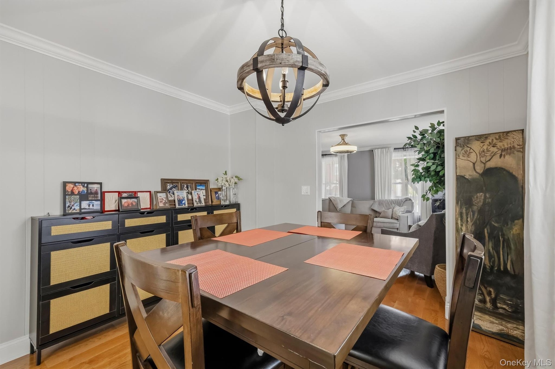 Dedicated dining space positioned conveniently near the living area