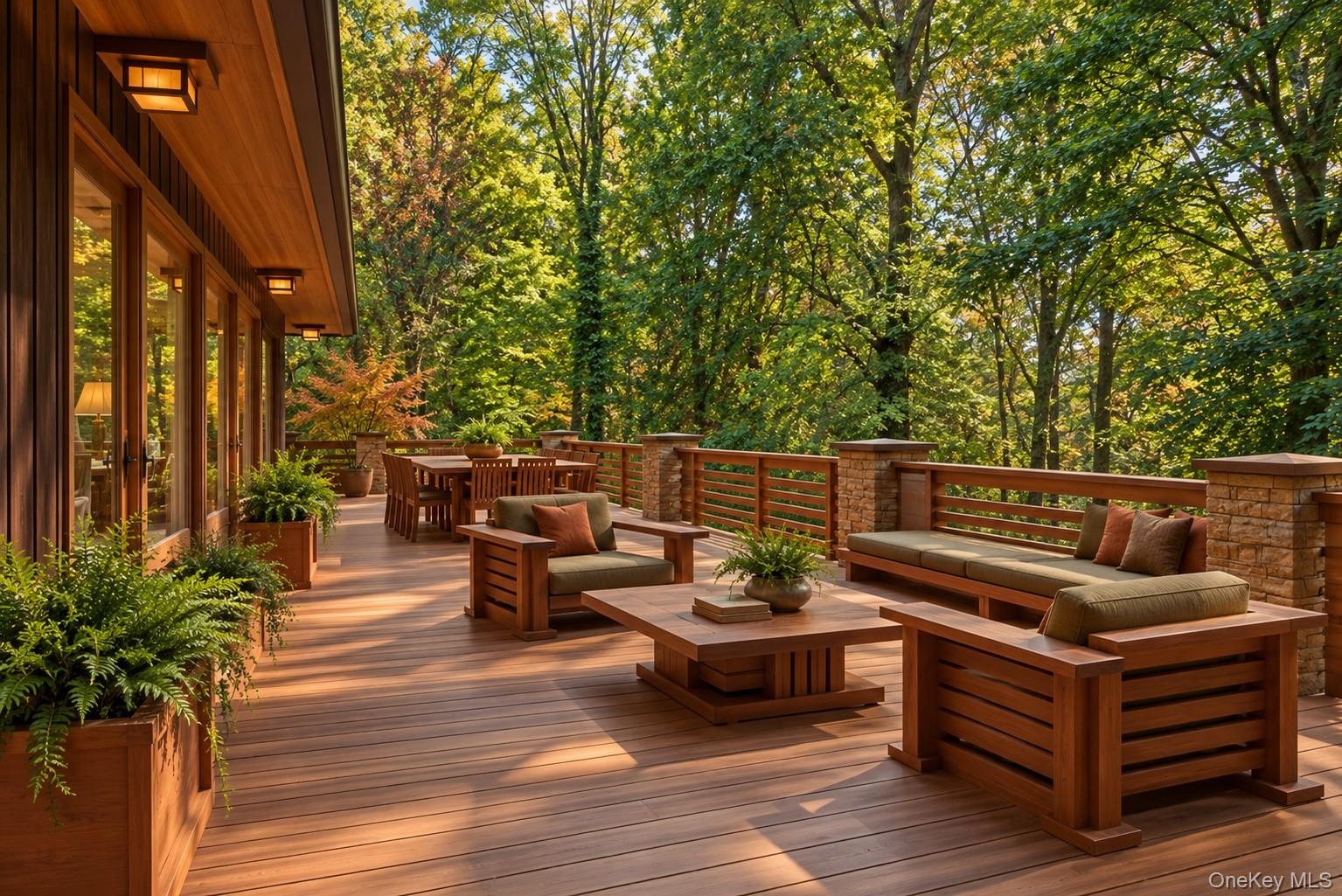 Expansive Deck Overlooking the Spectacular PropertyDigitally Enhanced