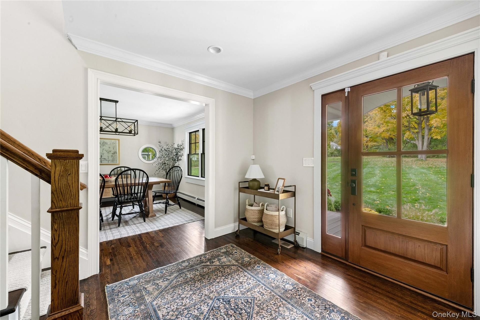Entryway with view of Dining Room