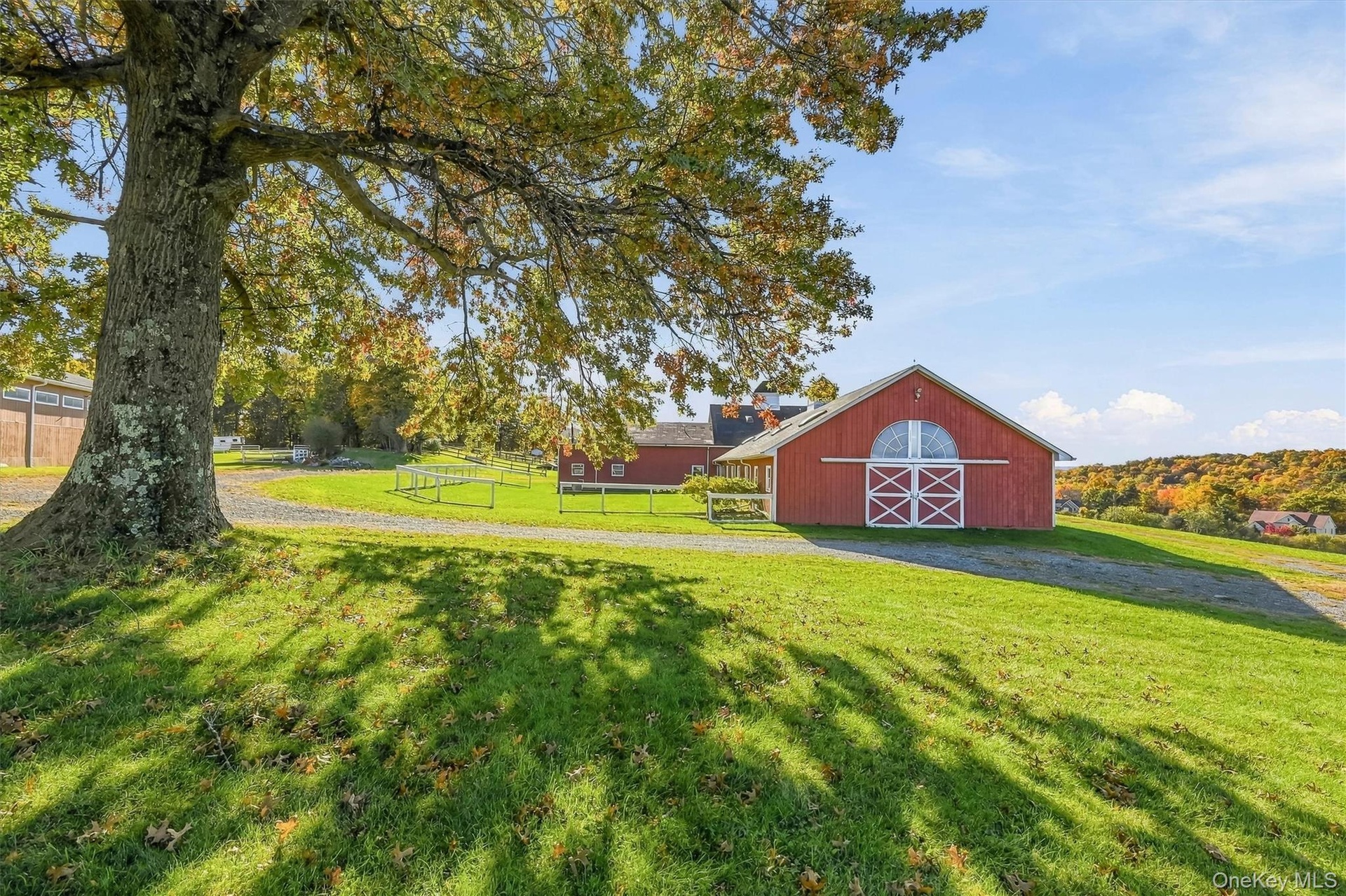 Secondary Barn Featuring 31 stalls, 3 Farm Staff Apartments & Lounge