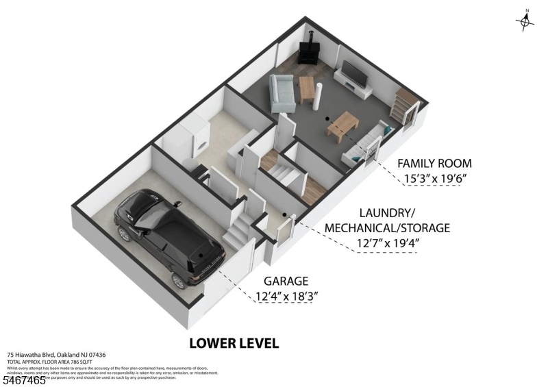 3D Floor Plan - Lower Level