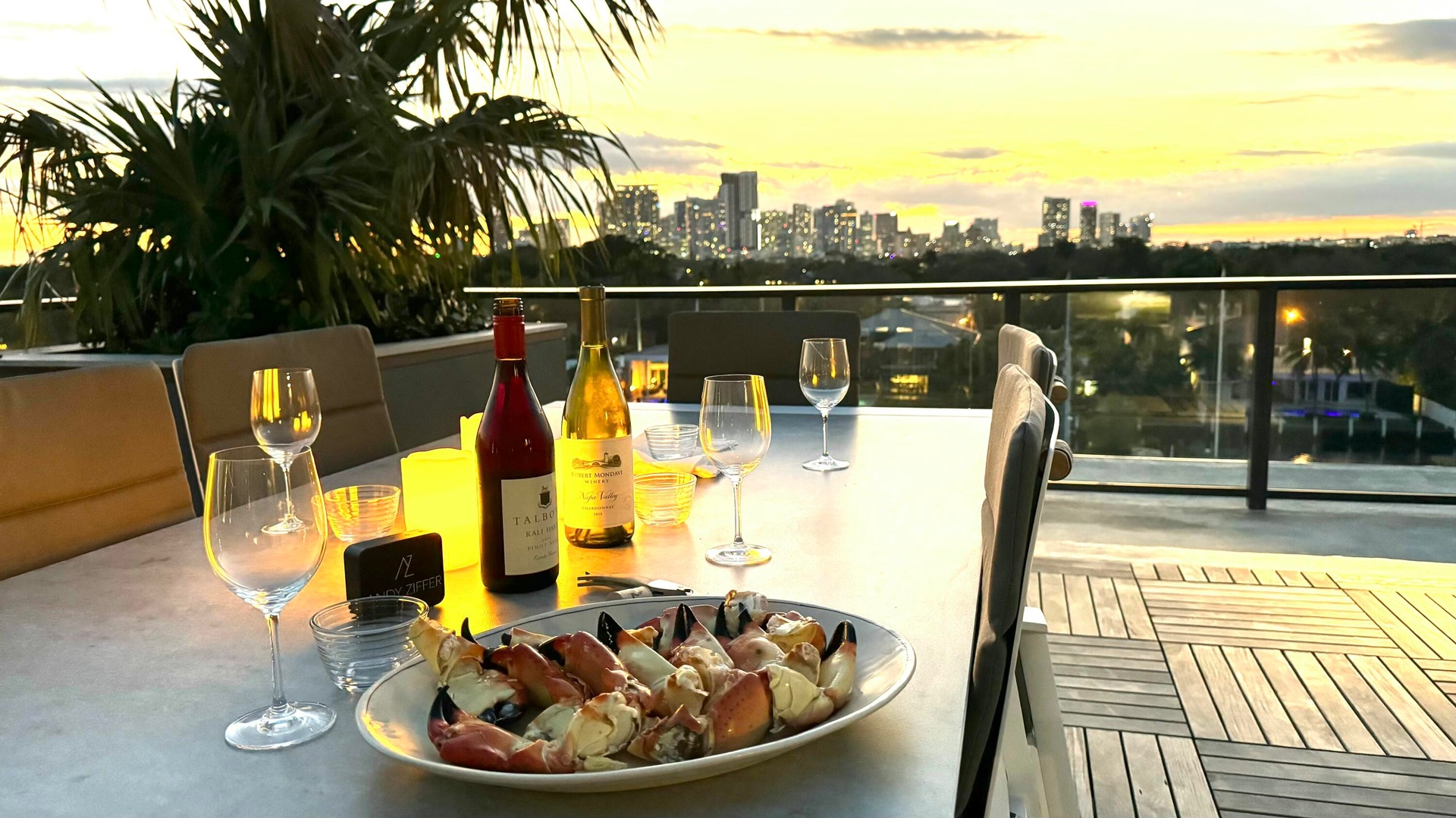 Private rooftop terrace entertaining