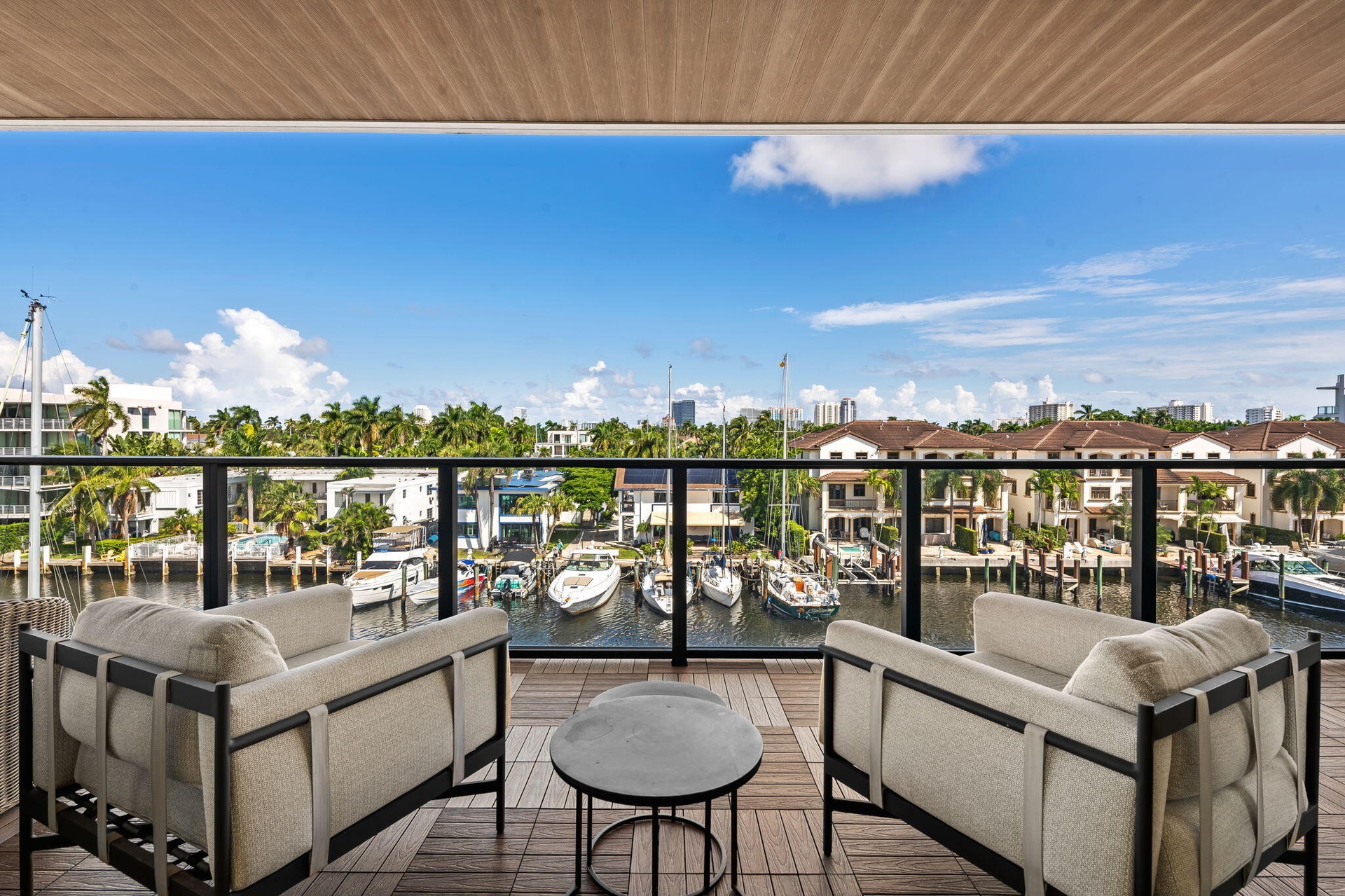 Terrace w/ NewTechWood drainage decking + TG ceiling