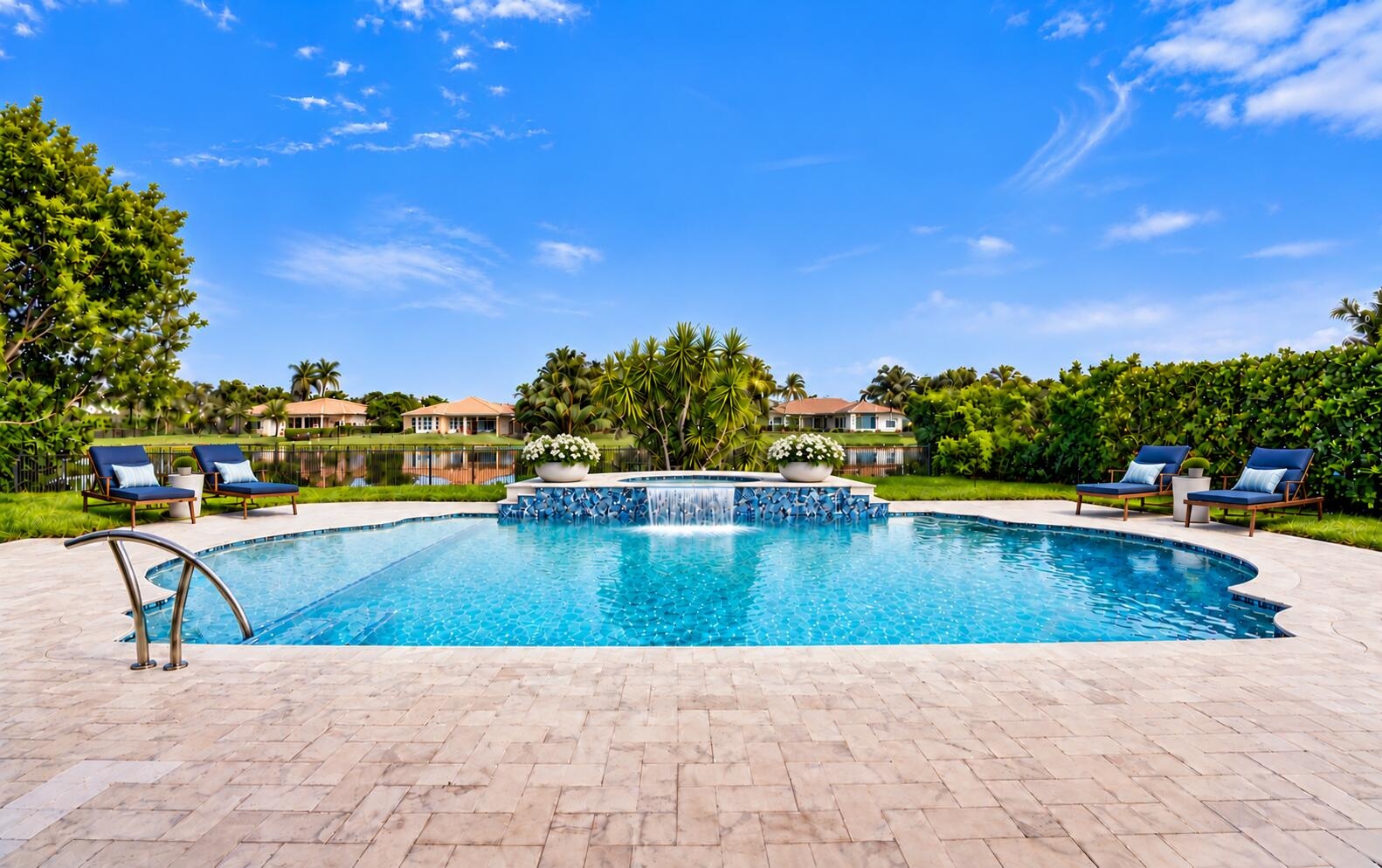 Newly remodeled oversized heated pool, sunshelf & spa