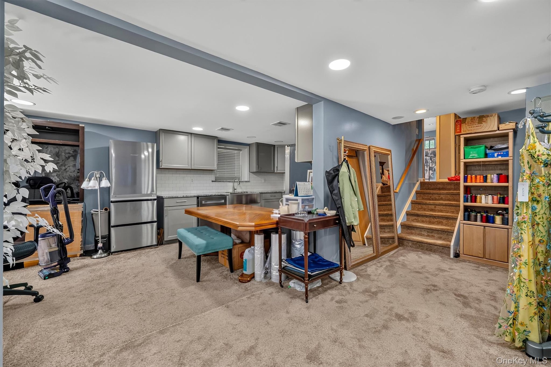 Second kitchen open to second living room