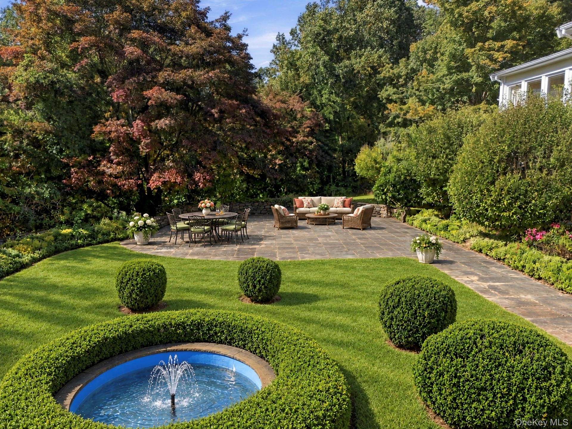 Garden with Fountain & Terrace
