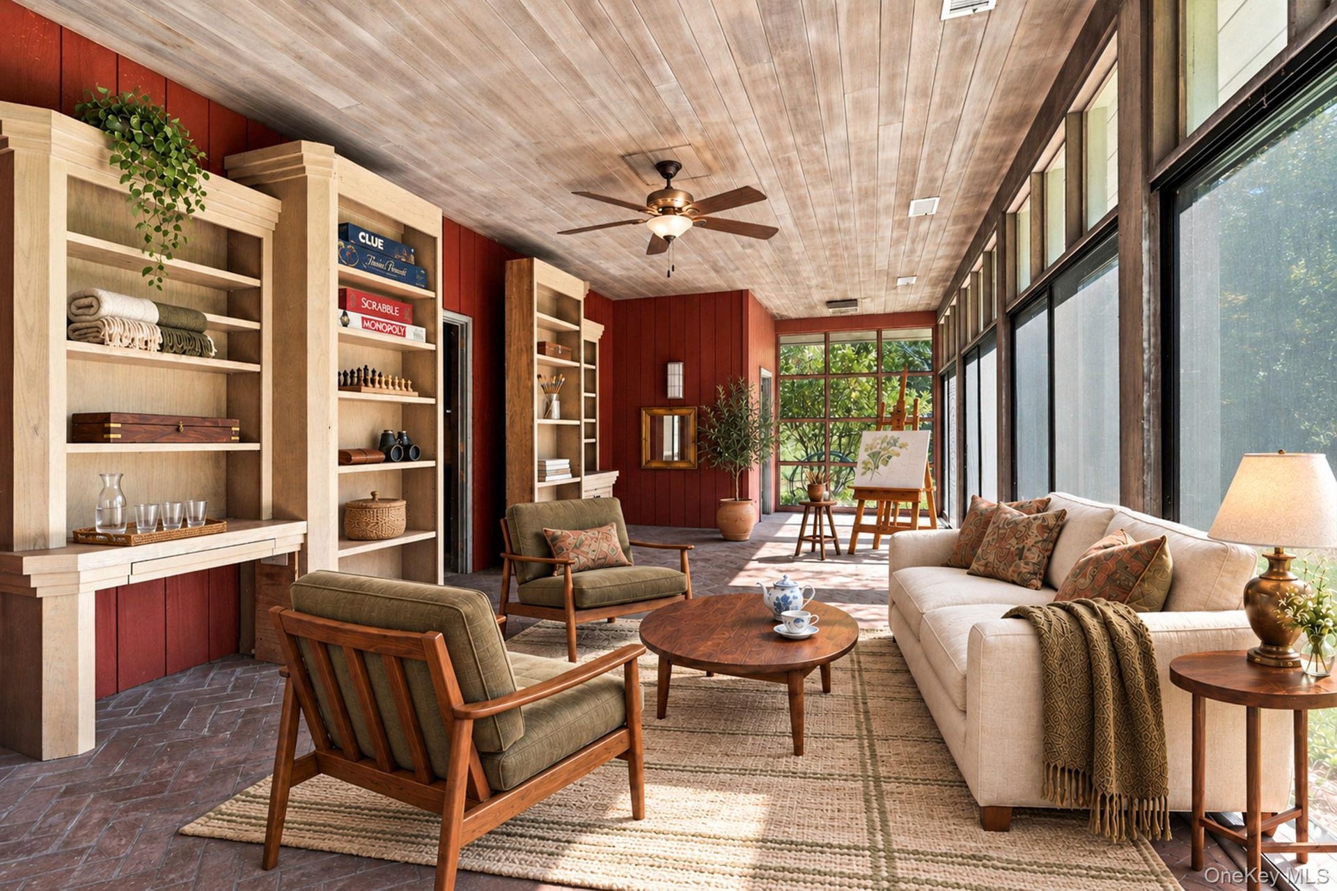 Living Area in Teahouse Guest House (Virtually Staged)