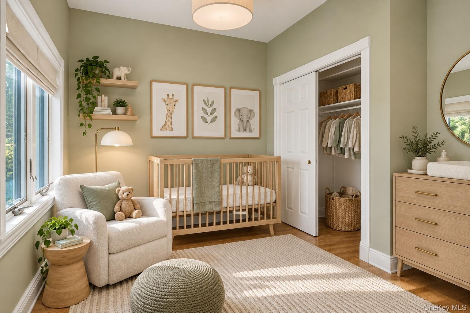 Virtually staged bedroom #2.