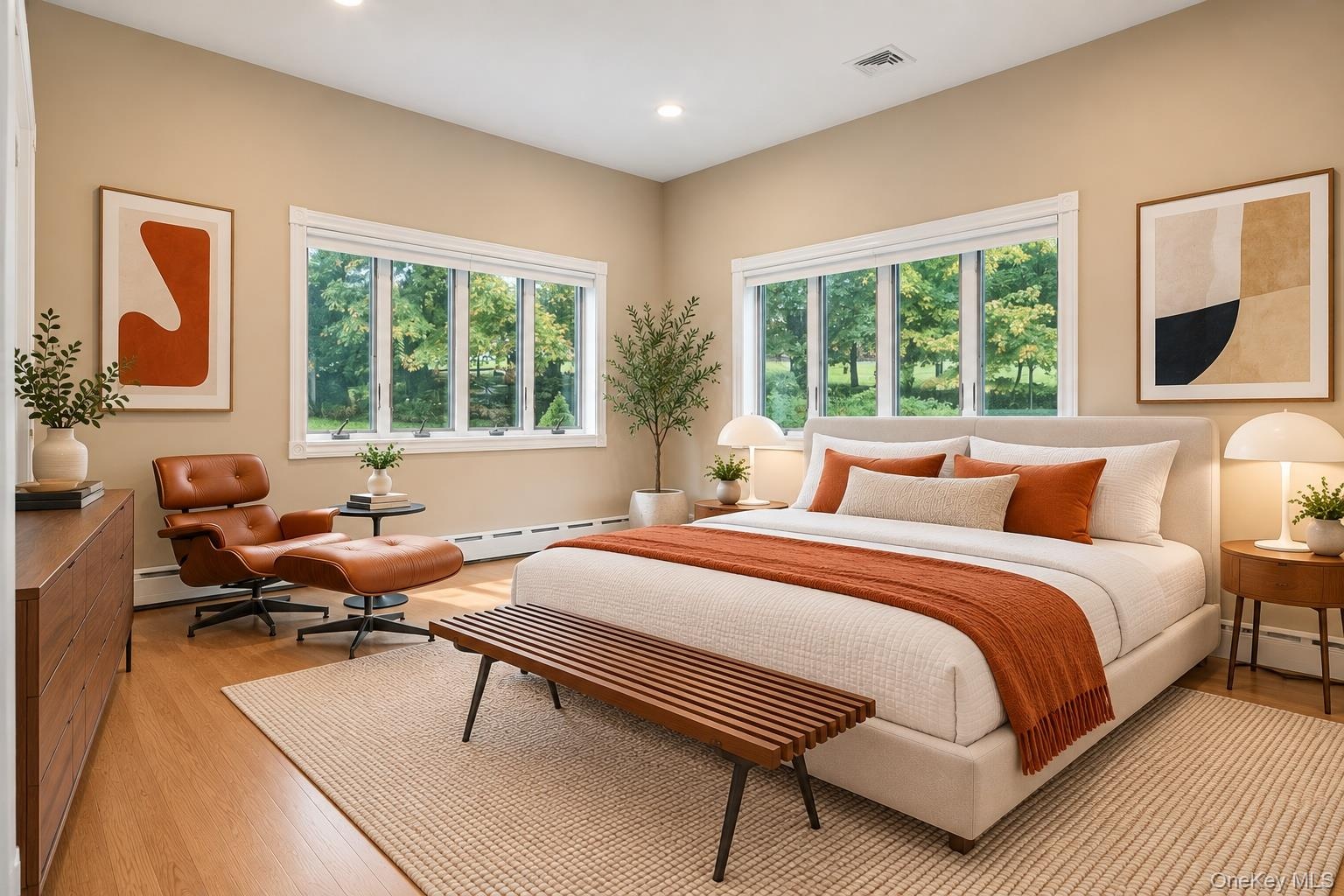 Virtually staged bedroom #3