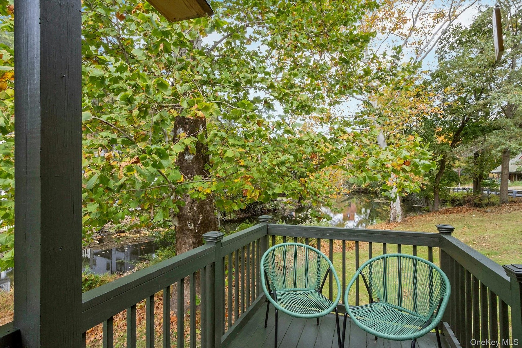 Back deck with view of Sparkill creek