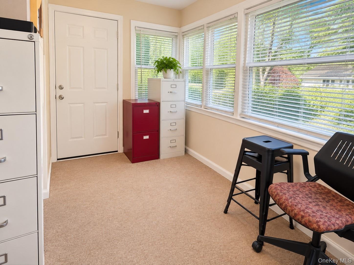 View of enclosed porch off living room