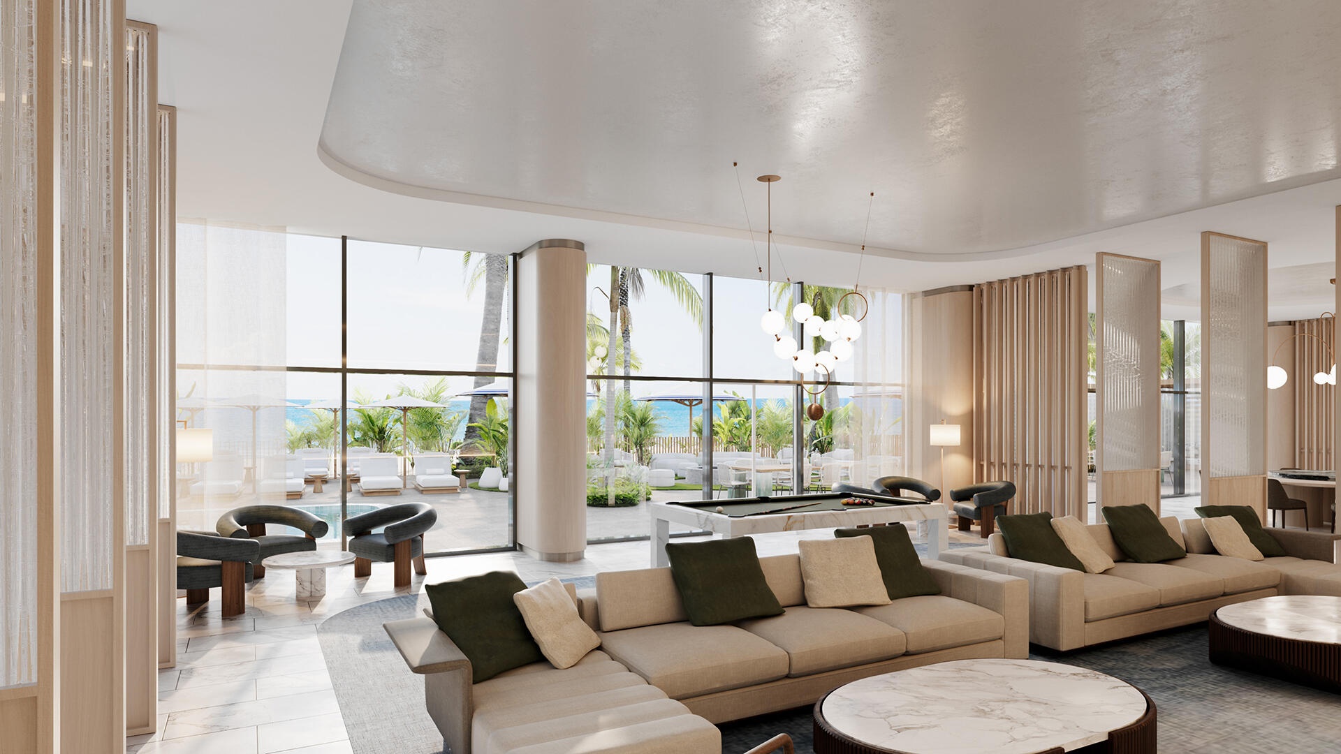The Promenade Lounge offers stunning Atlantic views, creating the perfect backdrop for unforgettable moments at Casamar.