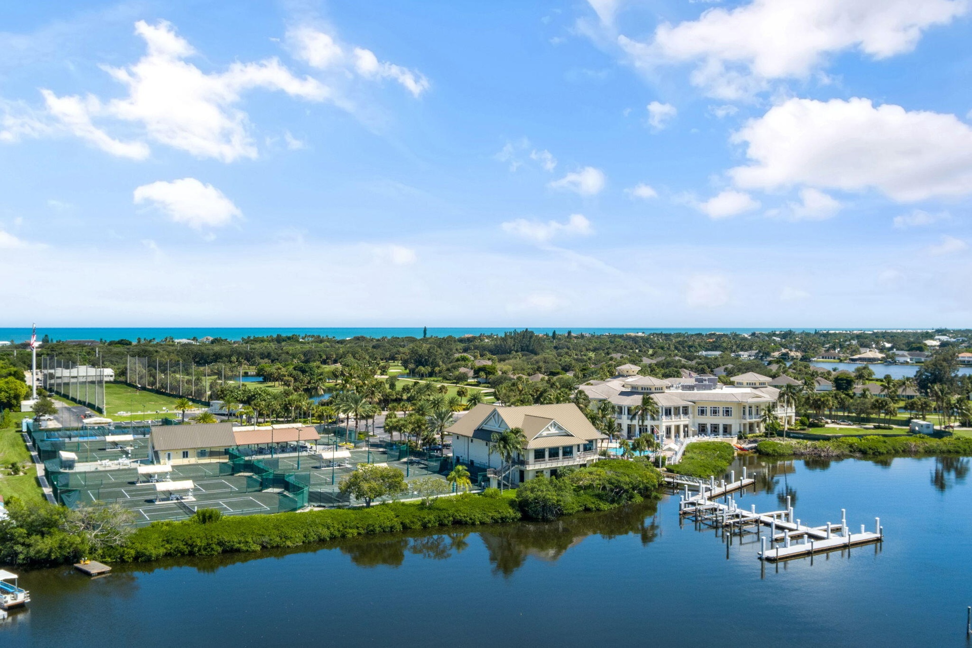 Two great golf courses, boating, dining, fitness, Tennis and pickleball too
