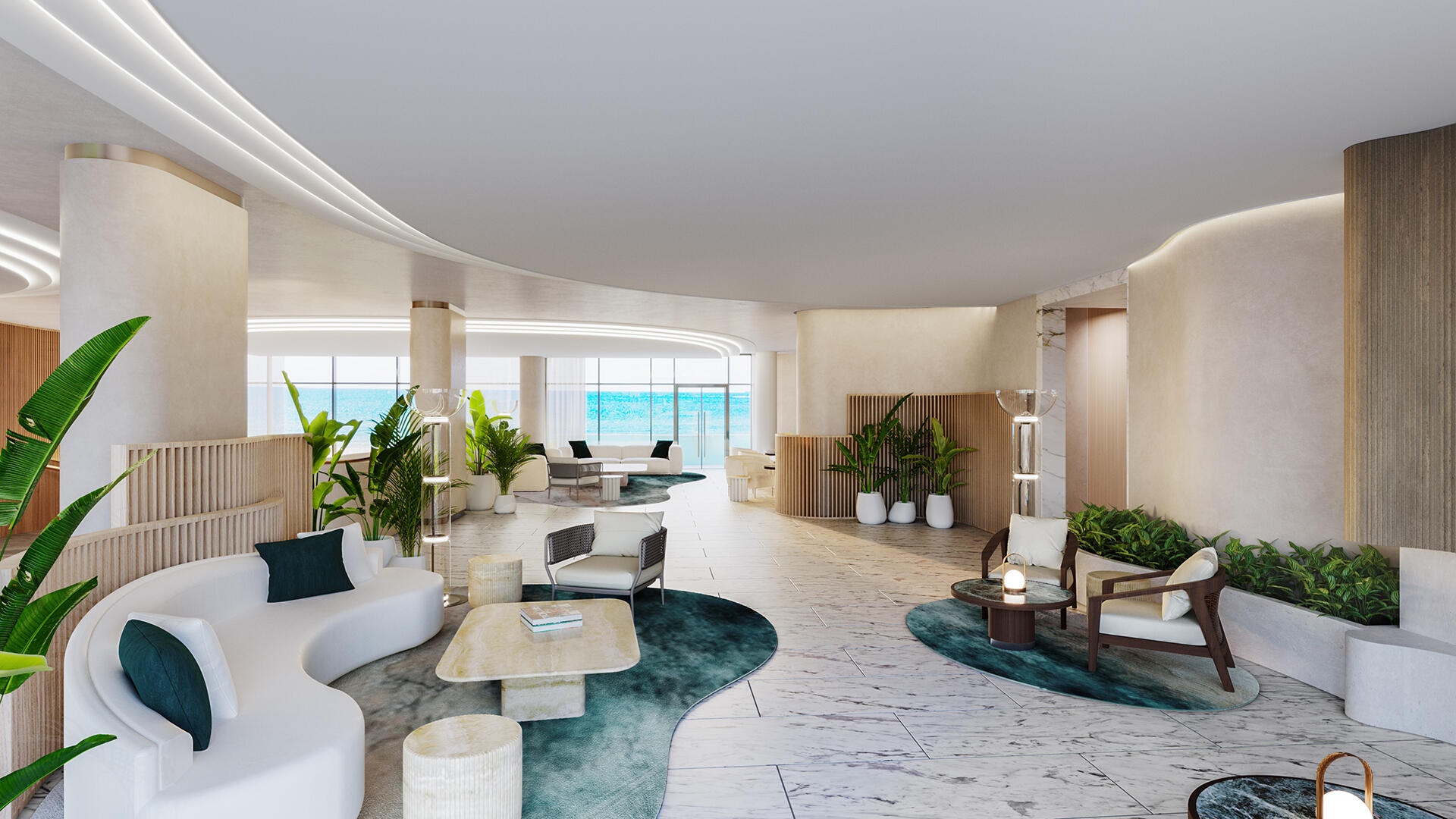 Find Casamar's sanctuary: Their thoughtfully designed lobby, featuring natural elements and contemporary touches, is the ideal place to unwind and rec