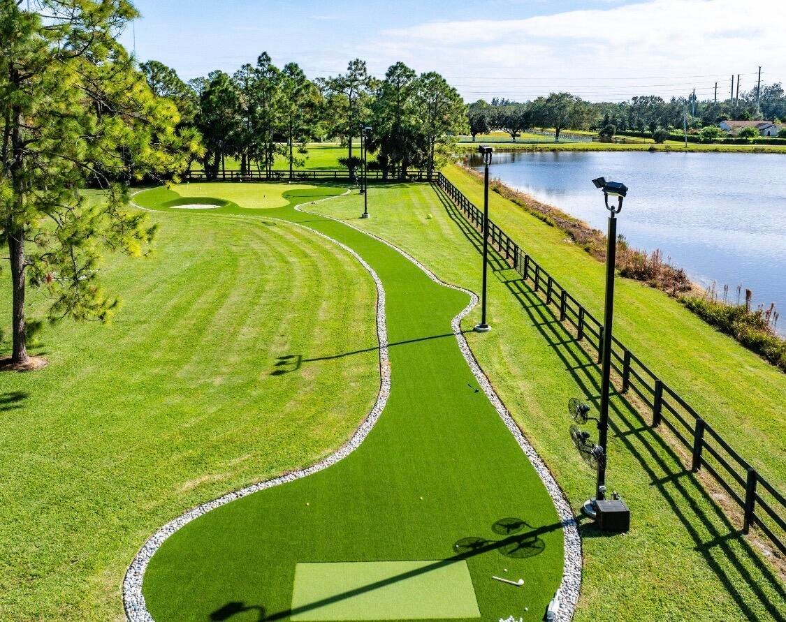 Par-3 golf course, private (not HOA owned,) complete with dual misting fans on the north and south sides of you, on both the putting green and the T-O