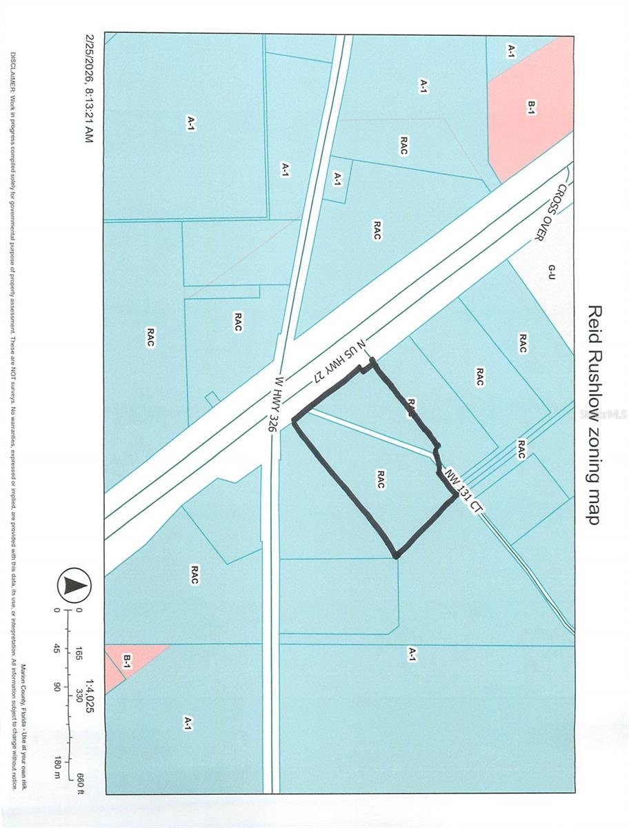 Zoning map showing RAC zoning