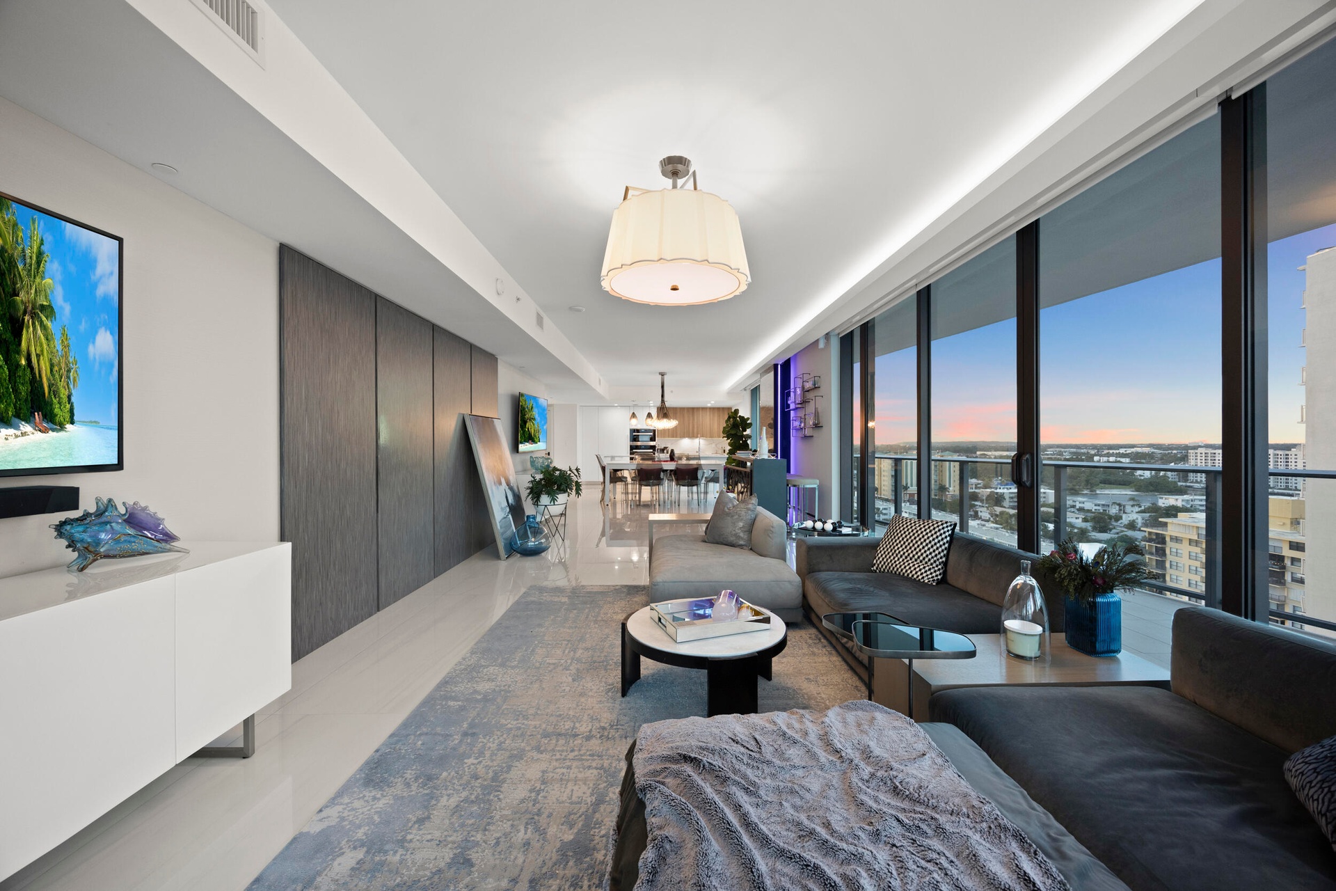 Enjoy sunsets over the Intracoastal waterway from your wrap-around balcony.