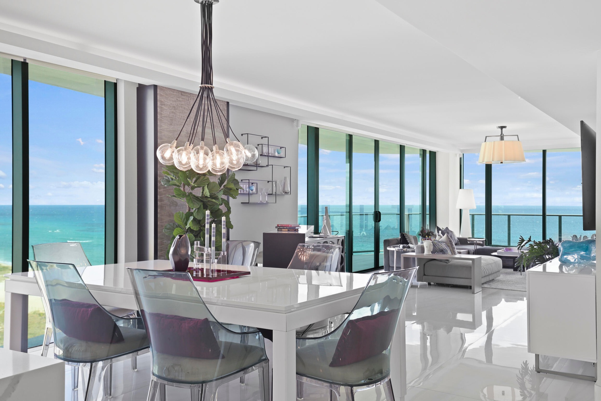 Thoughtfully customized from end to end, Residence 1402 is truly one of a kind, featuring Lutron automation, custom lighting and distinctive designer 