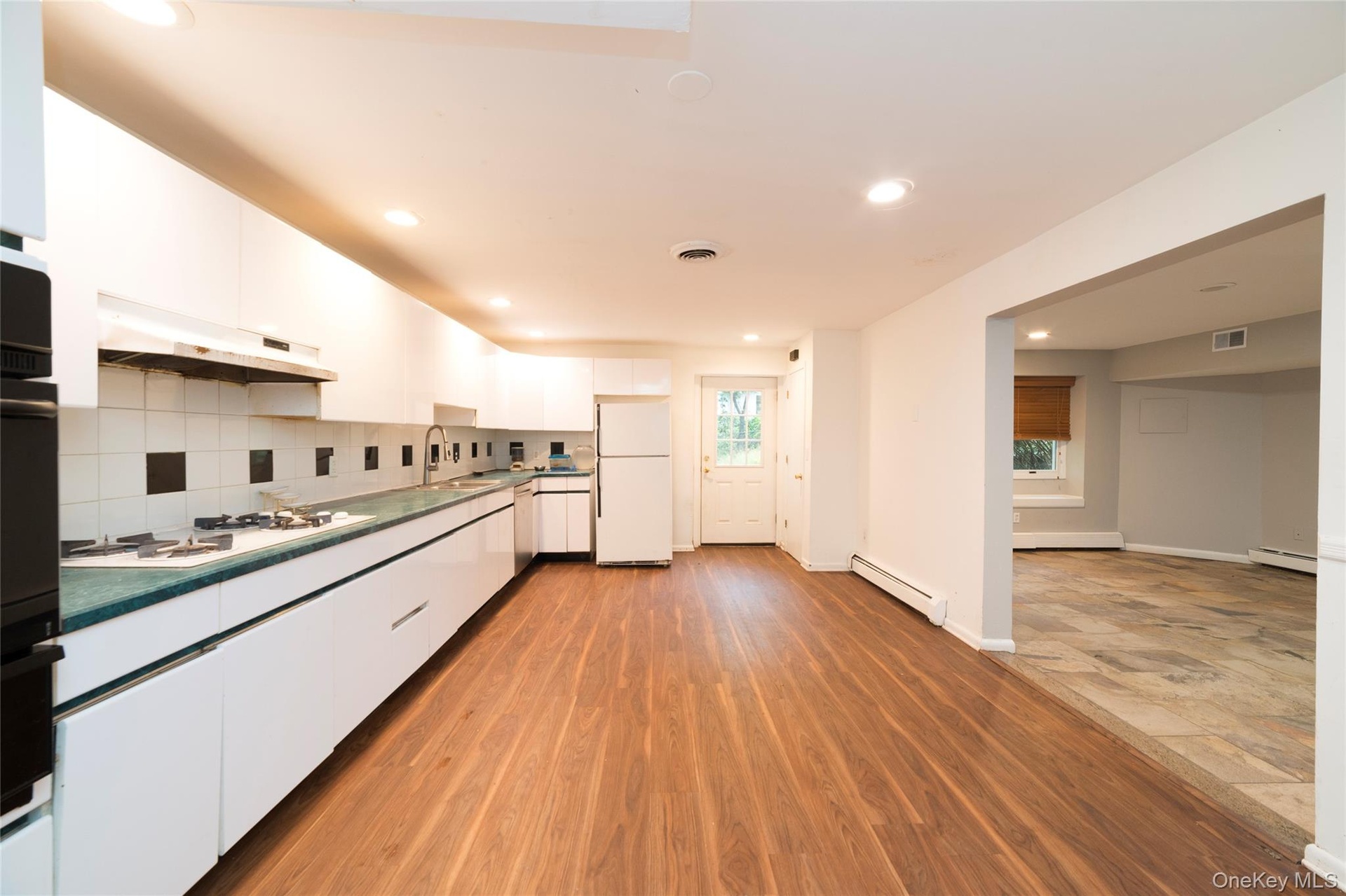 Lower Level Kitchen and Side Entrance Door