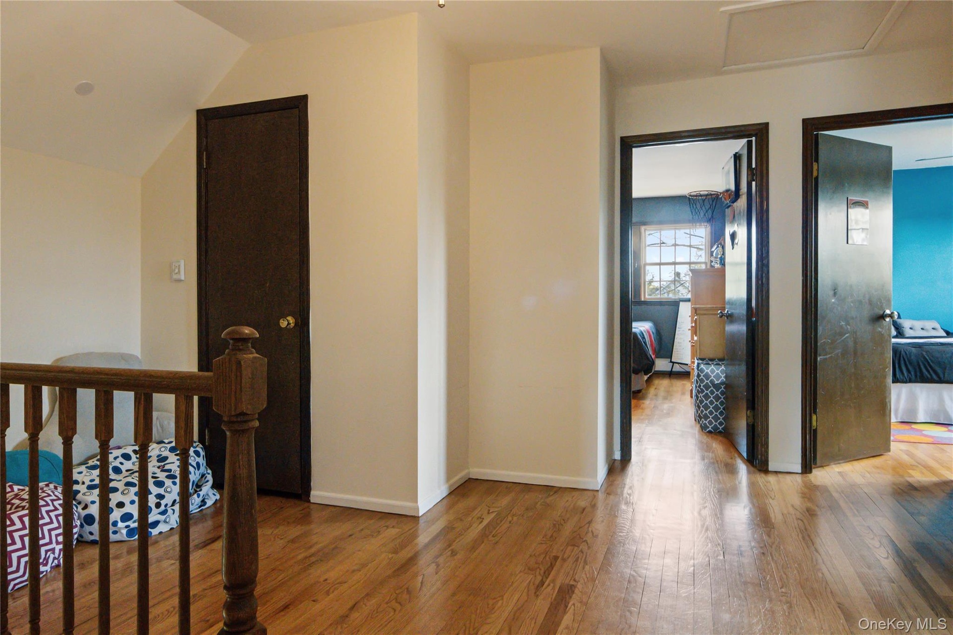 upstairs hallway with extra closet space