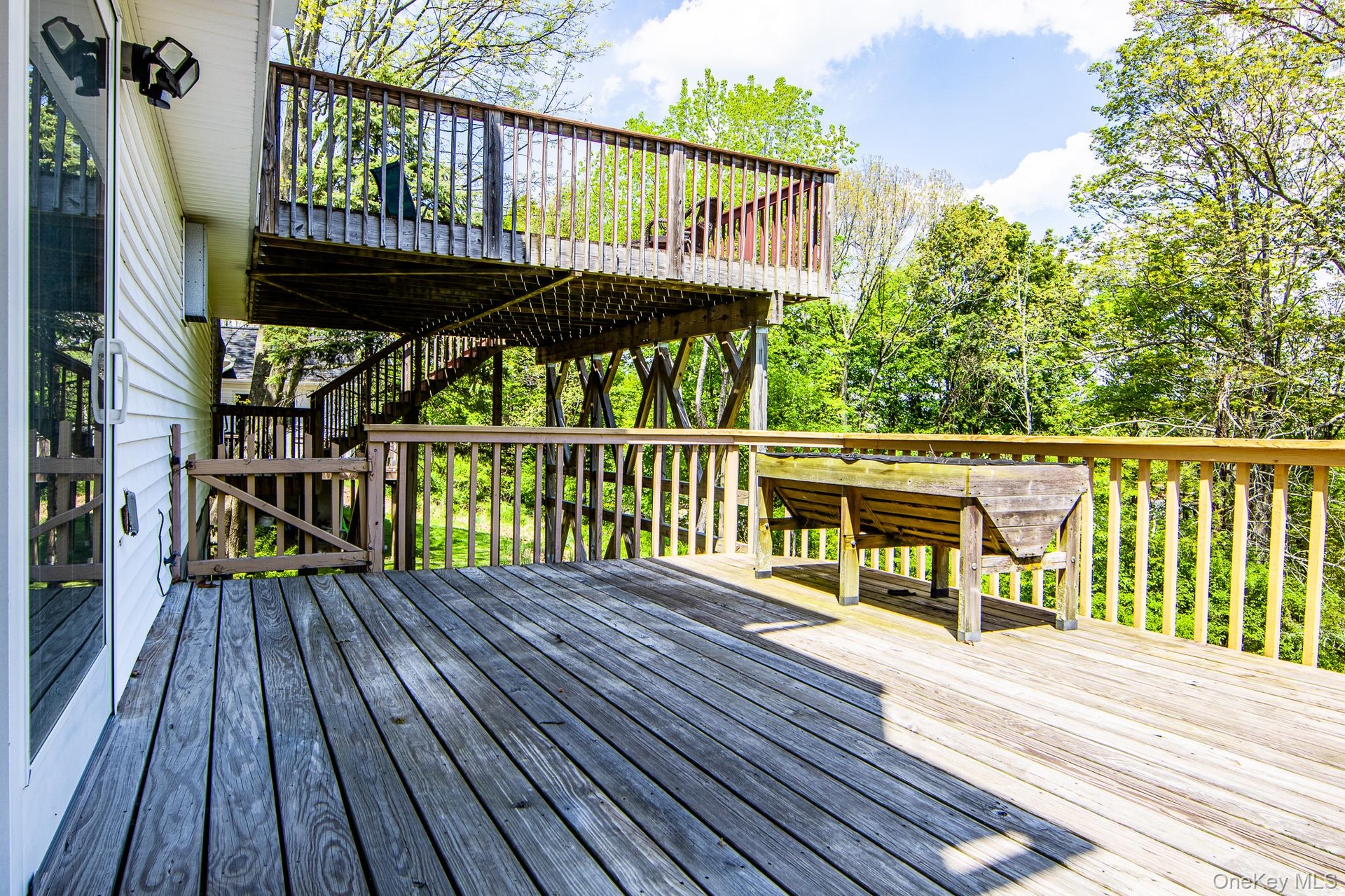 Lower deck from the basement