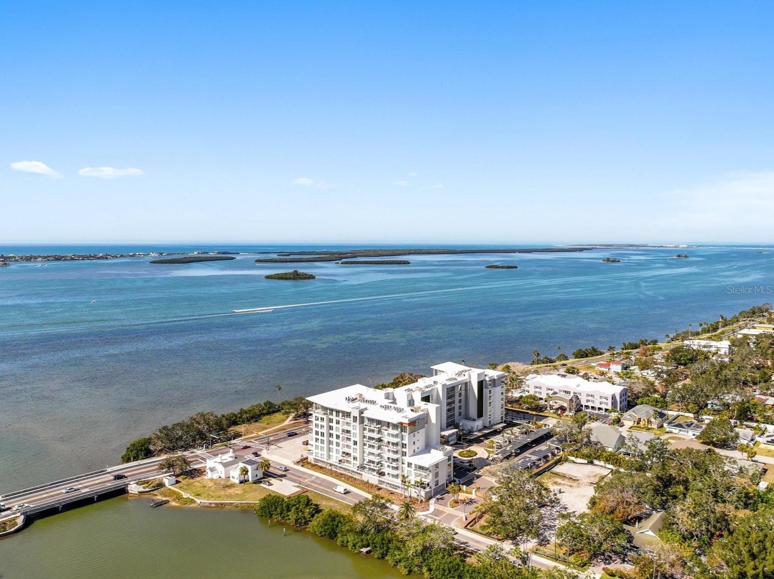 aerial view of gulf