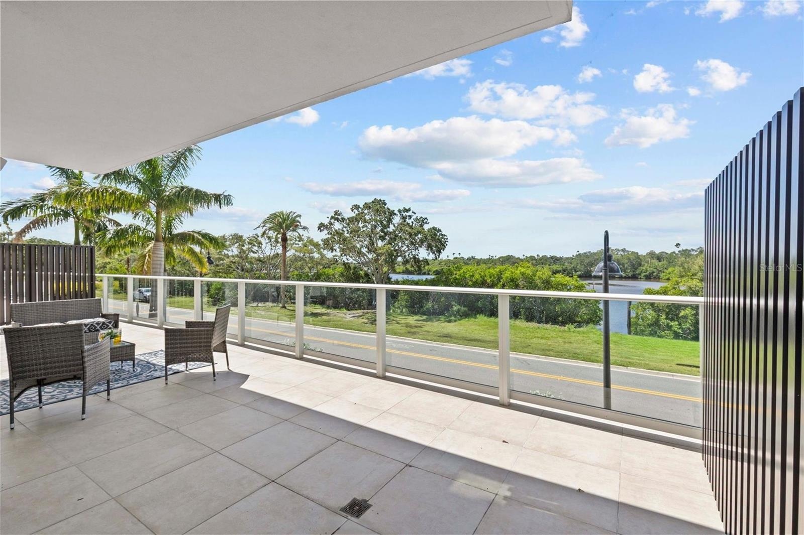 balcony view of Stevenson creek