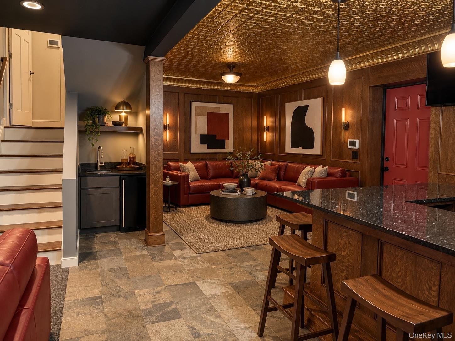 Basement -Rec Room-STAGED