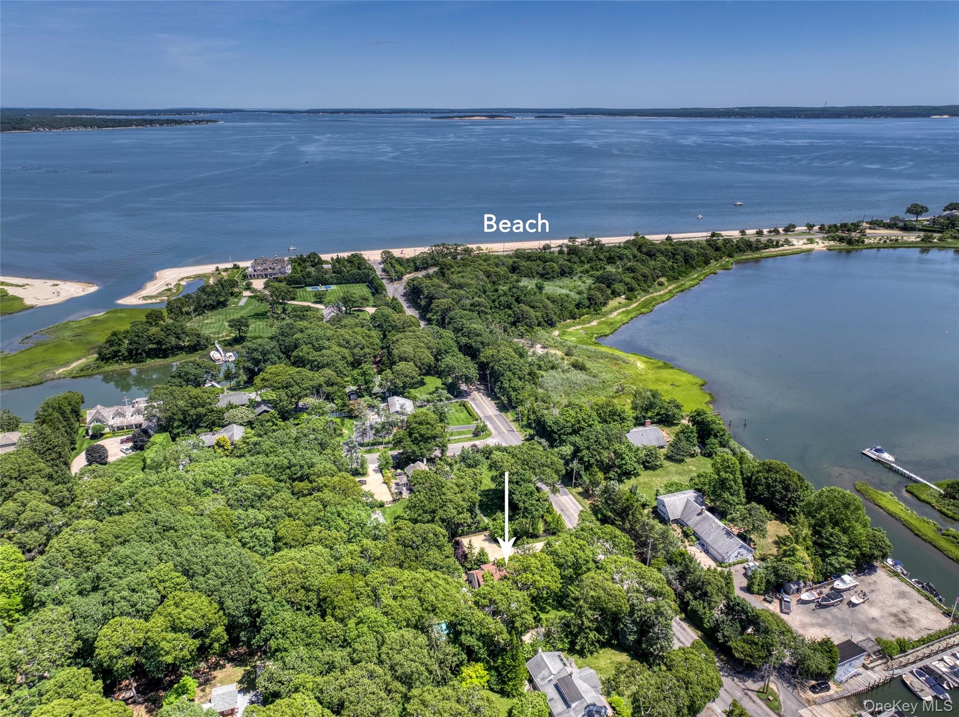 close to public beach